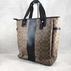 コーチ COACH シグネチャーPVC 大容量 トートバッグ 肩がけ A4可 ✧