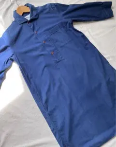 MHL, ボタン付き青シャツワンピース
