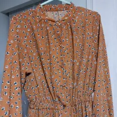 【美品】LOWRYS FARM 花柄 ロングワンピース M