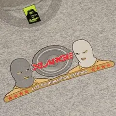 90s USA製 X-LARGE プリントTシャツ 綿 灰 L エクストララージ