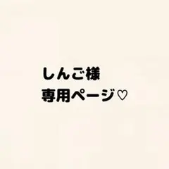しんご様専用ページ