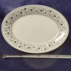 ☆614Noritake Silver Queen オーバルプレート