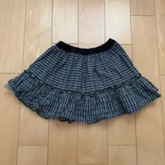 familiarチェック　100cm リバーシブルスカート