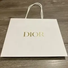 Dior ホワイトショップ袋 ゴールドロゴ