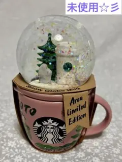 スターバックス 京都限定 スノーグローブマグ ピンク