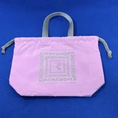 KINOKUNIYA 紀ノ国屋 ミニバッグ 巾着 桜ピンク ランチバッグ 軽量のサムネイル