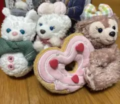 ダッフィー&フレンズ3点セット　ジェラトーニ　シェリーメイ　雪だるまぬいぐるみ