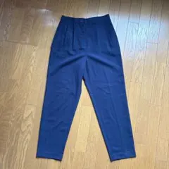 レディース　カジュアルパンツ　スラックス　オフィスカジュアル　ネイビー