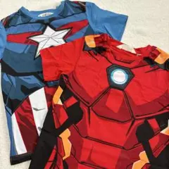 【新品】H&M マーベル 2枚 キャプテンアメリカ アイアンマン　130cmのサムネイル