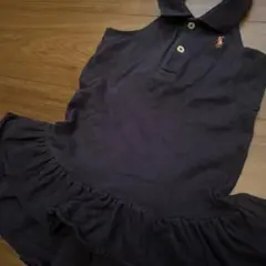 ラルフローレン　おしゃれワンピース　レアワンピ　ネイビー セレブベビー   2T
