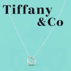 未使用級Tiffany & Co. ティファニーオープンハートネックレス正規品