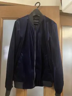 ZARA MAN ネイビー ベルベット ジャケット