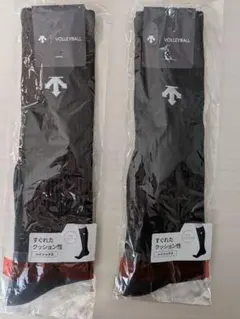 デサント　DESCENTE 　バレーボールソックス　2足　ブラック　23-25㎝