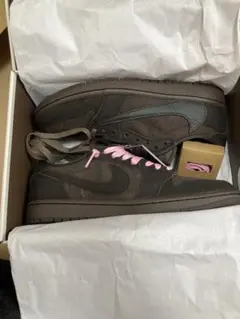 Travis ScottAirJordan1 VelvetBrown25.5cm