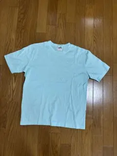 ヴィンテージ　エルメス 半袖 薄手Tシャツ ライトブルー 胸ロゴ刺繍のサムネイル