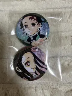 炭治郎と禰豆子 缶バッジ 2個セット