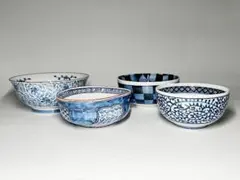 有田焼　染付鉢　４点まとめて　陶器