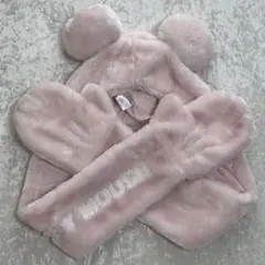 ディズニー マフラーキャップ ピンク ミッキー ミニー