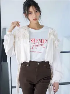 【新品未使用】SNIDEL♡UVカット バルーンブルゾン ホワイトのサムネイル