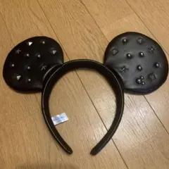 Disney Resort ミッキー カチューシャ スタッズ ブラック