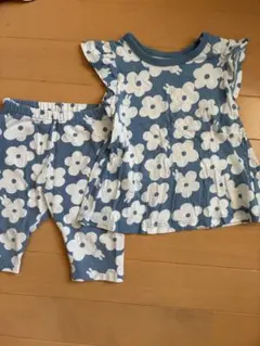 ミッフィー　花柄フリル付きセットアップ 80