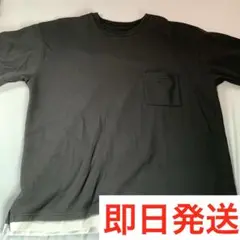 【即日発送可】ブラック 無地　Tシャツ ポケット付き　LLサイズ