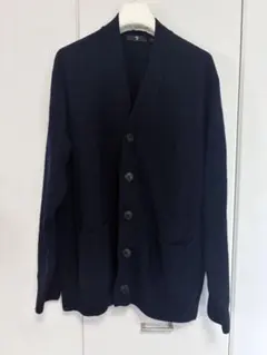 【美品】+J ウールカーディガン ネイビー　2XL
