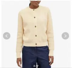 MAISON KITSUNE ワッフルニット カーディガン ベージュのサムネイル