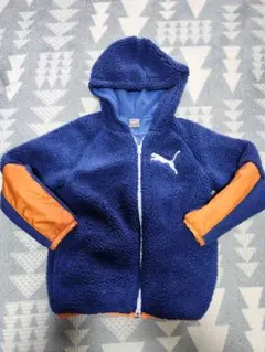 PUMA フード付きジャケット 130cm ネイビー/オレンジ