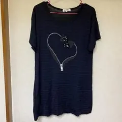 ソニア　バイソニアリキエル　ボーダー　ファスナー　Tシャツ　カットソー　40のサムネイル