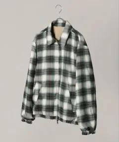 チェック柄・ベージュ リバーシブルジャケット　（値下げ可能）