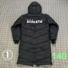 ATHLETA ブラック ロングベンチコート　美品　140