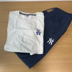 【超美品】LA NY ロゴ刺繍 Tシャツ　スウェットセット