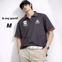 ルコック スポルティフ ゴルフ ポロシャツ 半袖 グレー メンズウェア M