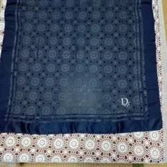 Dior ネイビー シルクスカーフ