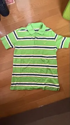 Nike Golf ストライプポロシャツ 緑色　old Nike