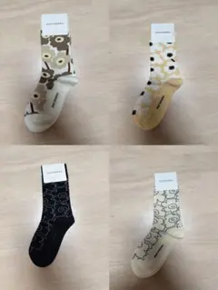 新品未使用　マリメッコmarimekko 靴下　ソックス　4足セットまとめ売り