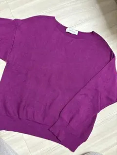 【美品】SIMPLICITÉ パープル 長袖ニット ジョイントワークス
