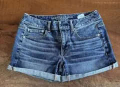 アメリカンイーグル　デニムショートパンツ　古着デニム　US2 EU34