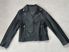 グリーンレーベル　レザージャケット　黒