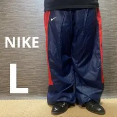 Nike トラックパンツ ネイビー/レッド　LARGE Y2K ジャージ
