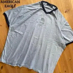 【希少】90's AMERICAN EAGLE リンー　tシャツ Vネック