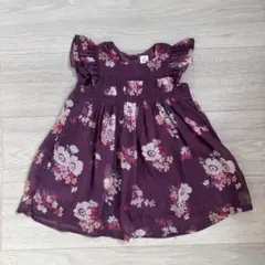 GAP 花柄紫色ワンピース 18-24ヶ月