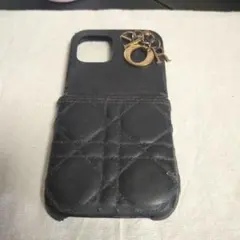 Dior 黒 レザー iPhoneケース