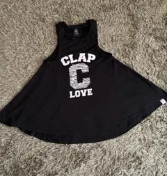 CLAP LOVE フレアタンクトップ ブラックのサムネイル
