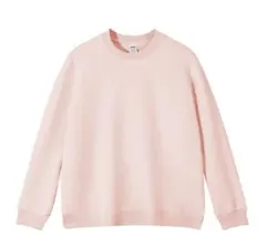 ピンク クルーネックスウェット