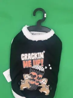 【新品・タグ付き】犬服 裏起毛 キャラ柄 ブラック 5号