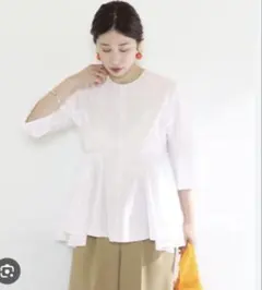 ヴェロフォンナ アキロン オーガンジー切替ブラウス Re.Verofonna 