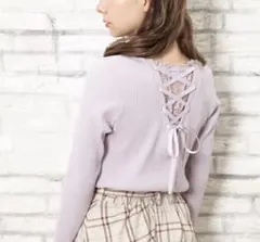 INGNI レースアップリボントップス