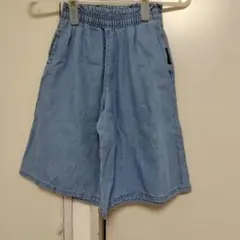 110サイズ　未使用タグ付き ライトブルー　ガウチョパンツ